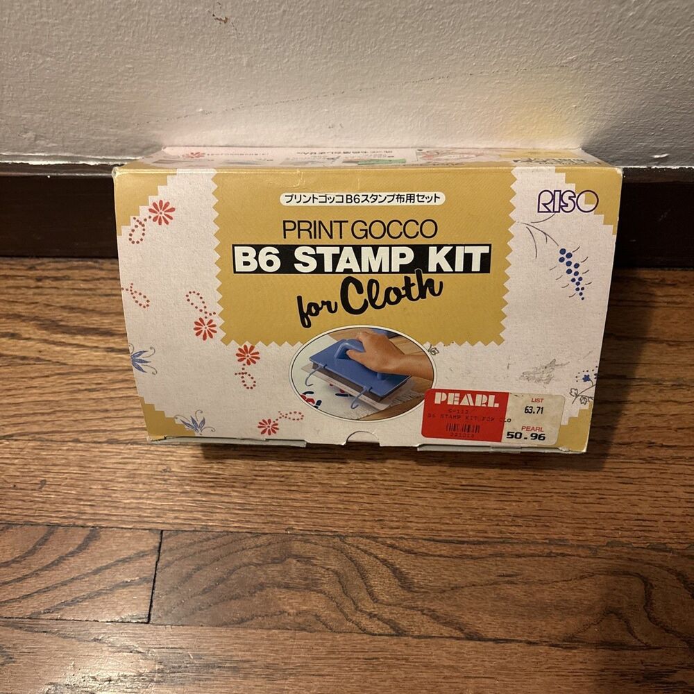 Vintage Riso Print Gocco B6 Fabric Stamp Kit Cloth Printing Japan new in box